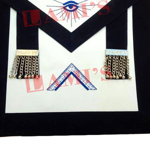 Delantal de terciopelo azul medianoche Worshipful Masters de la mejor calidad, delantal de Regalia masónico con bordado personalizado - Product Image 4