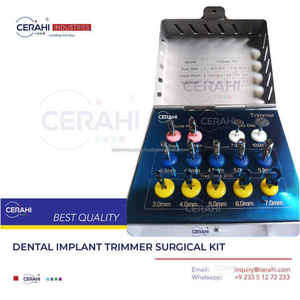 Kit de coupe d'implant dentaire électrique 14 pièces-Ensemble de chirurgie de coupe d'os avec disque de scie, forets à trépine et poinçon de tissu - Product Image 2