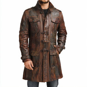 Cowhide <b>Trench</b> Long <b>Coat</b> Men Winter Streetwear <b>Leather</b> Long <b>Coat</b> Men's Fashionable <b>Leather</b> Long <b>Trench</b> <b>Coat</b> Mens - Product Image 6