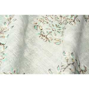 พรมวินเทจขนาด 6.1x9.4 ฟุต พรมตุรกีขนาดใหญ่ พรมขนสัตว์สีเขียวขาวลายนามธรรม - Product Image 5