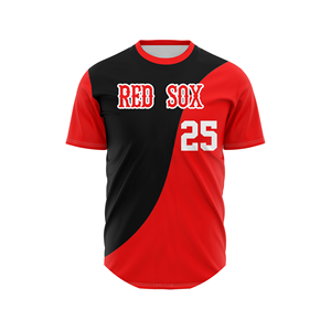 Prix de gros, tissu en maille respirant 100% polyester, maillots de baseball à col rond, sur mesure avec nom et numéro sublimés - Product Image 1