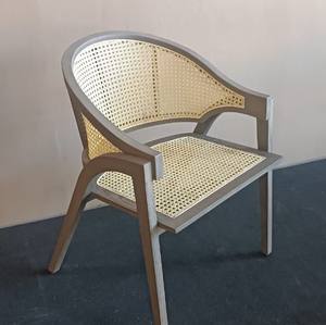 Sillas de Jardín AGATHA de Diseño Escandinavo, Muebles para Interiores y Exteriores, Materiales de Ratán y Madera, Por Rachel Natalie - Product Image 4