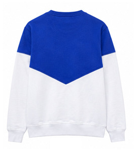 Blue <b>White</b> Colorblock Greek Letter Crewneck Winter Polyester Front Custom Patch Women's Long Sleeve Pullover Sweatshirt <b>Hoodie</b> - Product Image 2