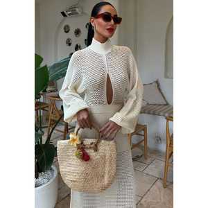 Robe en tricot ajouré 2854, vêtements de loisirs respirants - Product Image 4