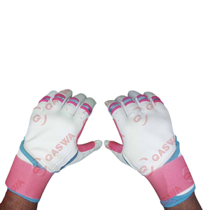 Gants de frappeur en cuir de couleur unique Gants de frappeur extensibles à longue manchette pour joueurs professionnels - Product Image 3