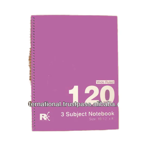 <b>A4</b> Size Three-Subject <b>Spiral</b> <b>Notebook</b> with 120 Sheets and SBS Board Cover for Easy Organization - Product Image 1