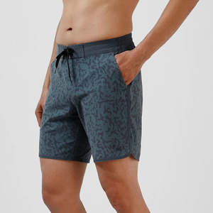 กางเกงขาสั้นผ้าใบสำหรับผู้ชายเอวกลางผ้าสแปนเด็กซ์ยืดได้เป็นมิตรกับสิ่งแวดล้อมผ้าสแปนเด็กซ์เล่นเซิร์ฟชายหาดดูคลาสสิกฤดูร้อน - Product Image 3