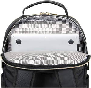 Sac à dos pour ordinateur portable unisexe en nylon imperméable avec doublure, fabrication directe d'usine, avec poignée/sangle détachable pour l'école et les voyages, avec OEM ODM - Product Image 4