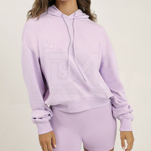 ชุดเสื้อฮู้ดสตรีทแวร์สำหรับผู้หญิงทำจากวัสดุเนื้อนุ่ม - Product Image 1