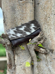 ใหม่กระเป๋าสตางค์หนังแฮนด์เมดแท้แบบใหม่สำหรับผู้หญิงกระเป๋าสตางค์แบบบางกระเป๋าสตางค์หนังสแนปหนังขนสัตว์กระเป๋าสตางค์หนังวัวแท้ - Product Image 2