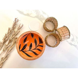 Bol rond pour hôtel et restaurant Vaisselle en bois et Meena Work Bol mélangeur pour ustensiles de cuisine à prix abordable - Product Image 5