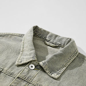 Veste en jean élégante pour homme, veste en jean décontractée tendance pour homme, coupe classique, streetwear, veste en jean pour vêtements d'extérieur, vestes pour homme - Product Image 4