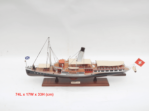 Maquette de bateau HOHENTWIEL | Cadeau bateau de luxe fait main pour les anniversaires de Noël et les collectionneurs - Product Image 2