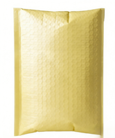 Enveloppe à bulles jaune imperméable et antichoc avec fermeture auto-adhésive pour l'expédition transfrontalière de matériel, cadeaux et petits articles
