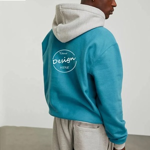 Sudadera con Capucha de Contraste, Felpa Gruesa, Bordada, Estilo Urbano, 100% Algodón, MOQ Bajo, Ropa de Moda, Descuento por Volumen, Diseño Gráfico - Product Image 4