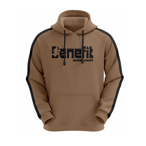 New Arrival Men's Casual <b>Black</b> Thermal Pullover <b>Hoodie</b> 100% Cotton Fleece Winter Top Seller Solid Lined Loose <b>Plain</b> Dyed - Product Image 5