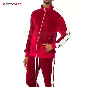 Survêtement d'hiver en velours pour homme avec sweat à capuche à manches longues et pantalon à poches latérales, logo personnalisé, léger et respirant - Product Image 6
