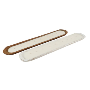 Ensemble de 2 bougeoirs rectangulaires en bois pur pour la fabrication de cire de qualité supérieure fabriqués à la main en Inde, parfaits pour la décoration intérieure - Product Image 1