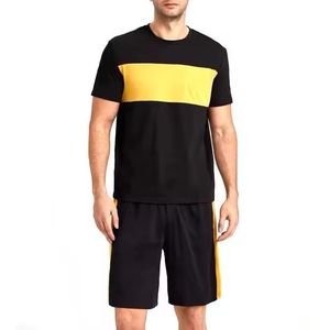 Nuevo estilo, camiseta y pantalones cortos, conjunto doble profesional personalizado, conjunto doble de hombre de ajuste Regular para ropa informal, Color de dos tonos - Product Image 1