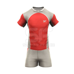 Uniforme de rugby personnalisé pour hommes et femmes avec logo de l'équipe et numéro Ensemble maillot et short de rugby de qualité supérieure - Product Image 1