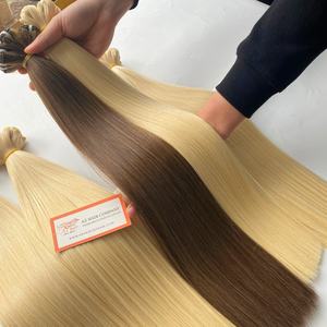 Extensions de cheveux vietnamiens Remy 100% naturels non traités, tendance, cuticules alignées, double trame tissée à la machine, ultra-lisses - Product Image 5