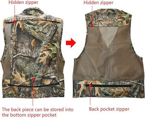 Gilet unisexe multi-poches en maille, style photojournaliste, hiver, sports de plein air, imperméable, respirant, motif imprimé, chasse, pêche - Product Image 5