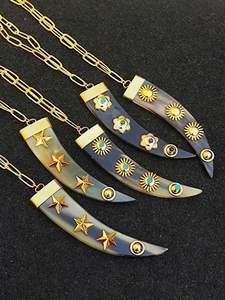 DIFFRANT increíble collar de marfil de imitación PANDANE colgante de dientes de dragón gargantilla fresca joyería Retro estilo tribal collar de hueso - Product Image 5