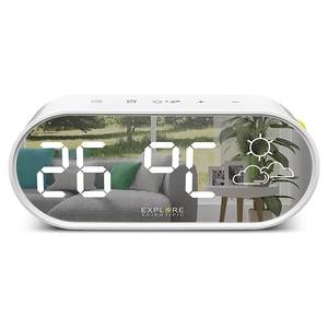 Reloj Despertador Multifunción con Pronóstico del Tiempo - Blanco - Explore Scientific RDC2002WWHT - Product Image 3