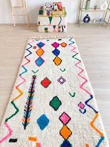 Tapis Berbère Azilal Blanc Fait à la Main Laine Marocaine Personnalisé Nouveau Tapis Tapis Abstrait Au Prix de Gros - Product Image 3