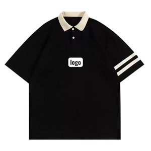 Camiseta Unisex con Cuello de Color, Tejida y Estampada, 100% Algodón, Transpirable, con Logotipo Personalizado, Uniforme de Trabajo OEM, Venta al Por Mayor en Vietnam - Product Image 3