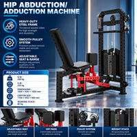 Machine d'abduction et d'adduction des hanches BN Commercial pour l'entraînement des adducteurs et des fessiers, idéale pour les centres de fitness hôteliers
