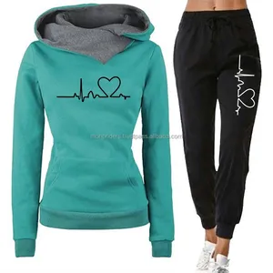 Conjunto Deportivo de Pantalones y Sudadera con Capucha de Felpa 100% Algodón de Alta Calidad con Logotipo Personalizado, Estilo Hip Hop, Traje Deportivo de Dos Piezas para Correr - Product Image 5