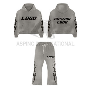 ชุดวอร์มสองชิ้นแบบปรับแต่งได้ชุดวอร์มกางเกงแบบมีฮู้ดแห้งเร็วชุดวิ่งแบบสองชิ้นลายพระอาทิตย์ซีดจาง - Product Image 2