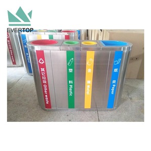 Contenedores de <span class=keywords><strong>Basura</strong></span> de Acero Inoxidable SD-43, Gestión de Residuos, Contenedor de <span class=keywords><strong>4</strong></span> <span class=keywords><strong>Compartimentos</strong></span>, Contenedor para Botellas, Contenedor de <span class=keywords><strong>Reciclaje</strong></span> para Aeropuertos - Product Image 3