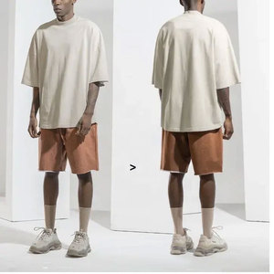 Hot Selling OEM Printing T <b>Shirt</b> for <b>Men</b> Drop Shoulder Heavyweight Crewneck Fashion Breathable Custom Unisex Tee <b>Shirts</b> - Product Image 3