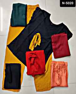 Ensemble de haut fantaisie de style indien Bollywood avec pantalon à prix bon marché et haut en rayonne lourde de meilleure qualité pour un haut décontracté et quotidien - Product Image 5