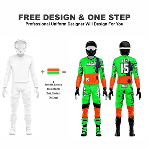 Nouvelle impression personnalisée par sublimation couleur Fluo tissu Cordura extensible de luxe de haute qualité dimensionnement personnalisé engrenages de course de Motocross - Product Image 2