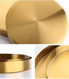 จานตกแต่งทองเหลืองขัดเงาสีทองตามสั่งตกแต่งบ้านถาดเก็บของทองเหลืองใช้ตกแต่งบ้าน - Product Image 3