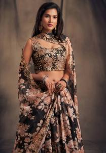 NEW DESIGNER LEHENGA CHOLI with DUPATTA ALL TIME DEMANDED SOFT <b>ORGANZA</b> <b>SILK</b> FABRIC REVERSER for PARTY - Product Image 2