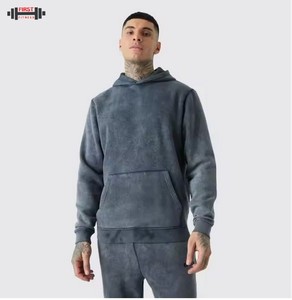 2025 Wholesale Winter Men's Acid Wash <b>Tracksuit</b> Custom Logo OEM Service 100% Cotton Windproof Heavyweight - Product Image 3