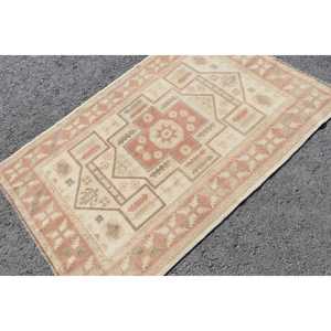 พรมตุรกีขนาด 3.6x5.5 ฟุต พรมขนสัตว์วินเทจขอบสีขาว - Product Image 4