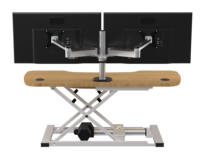 Convertisseur de bureau électrique réglable en hauteur VersaDesk PowerPro Elite, design moderne en bois, bureaux programmables pour le bureau