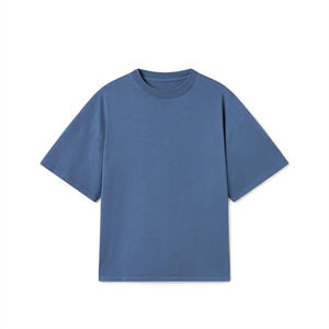 Camiseta de corte regular para hombre, trajes informales de estilo callejero, uso diario, cómoda, de secado rápido, manga corta, 180g, hecha de poliéster/algodón - Product Image 1