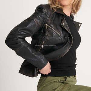 Prix usine hiver nouvelles vestes en cuir véritable élégantes pour les femmes respirant coupe-vent imprimé teint Techniques approvisionnement en gros - Product Image 4