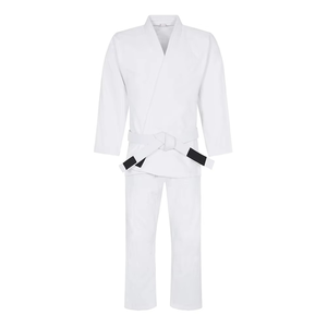 Uniforme de Karate Blanco con Cinturón Negro para Adultos Unisex, 100% Algodón, Ropa Duradera para Artes Marciales, Kimono de Jiu Jitsu - Product Image 6