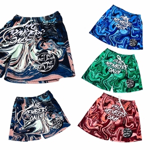 Pantalones cortos de malla personalizados transpirables informales para gimnasio, pantalones cortos de baloncesto de malla con estampado completo para hombre, pantalones cortos de malla de doble capa - Product Image 3