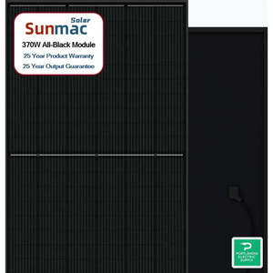 Panneau solaire monocristallin PERC SUNMAC 370W haute efficacité, face en verre - Product Image 2