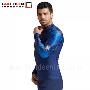 เสื้อรัดกล้ามเนื้อป้องกันรังสียูวี UPF50+ สำหรับผู้ชาย แบบสั่งทำพิเศษ แห้งเร็ว ระบายอากาศได้ดี เป็นมิตรกับสิ่งแวดล้อม ผลิตจากโพลีเอสเตอร์/ไนลอน แขนยาว - Product Image 4