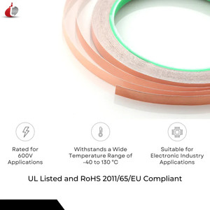 เทปฟอยล์ทองแดงคุณภาพสูงเทคินสโตรพร้อมกาวนำไฟฟ้าที่แข็งแกร่ง ความกว้าง 6 มม. และความยาว 15 เมตรสำหรับงาน DIY - Product Image 3