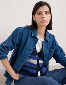 Chaquetas vaqueras sueltas hechas en fábrica a precio bajo para mujer, chaqueta con cuello vuelto para mujer, Chaquetas vaqueras de la mejor calidad para mujer - Product Image 2